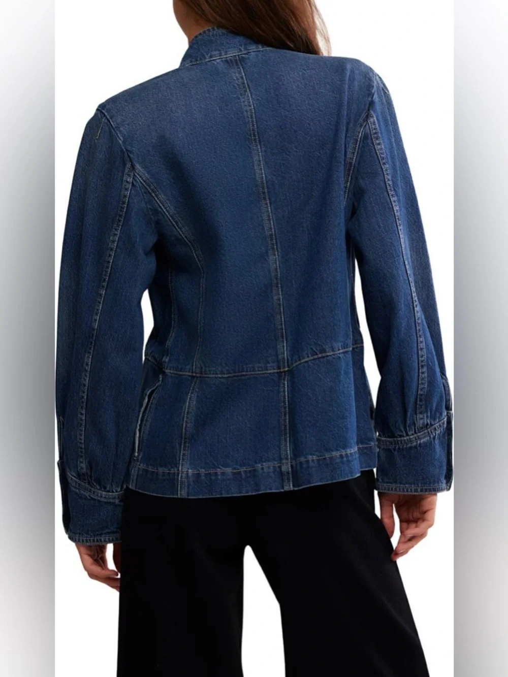 Free People NWOT Denim Jacket Size Medium - Picture 4 of 12